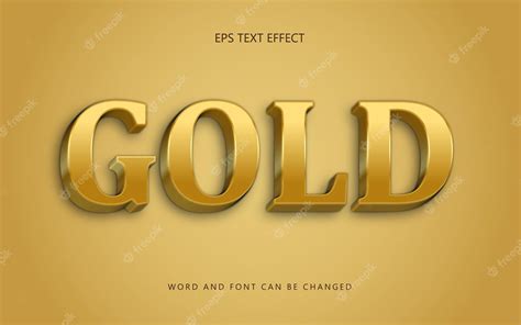 Premium Vector Gold 3d Text Effect