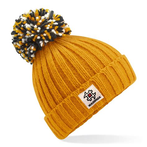 Cappello Di Lana Pom Pom Hygge Giallo Maisenza