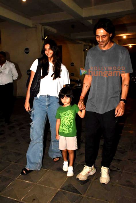 Photos Arjun Rampal And Gabriella Demetriades Snapped With Their Son