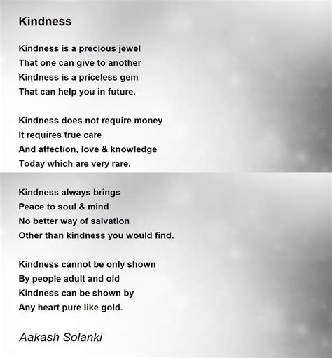 Kindness - Kindness Poem by Aakash Solanki