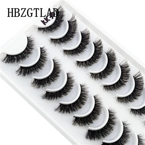 New Pairs D Faux Mink False Eyelashes Natural Long Messy Fake