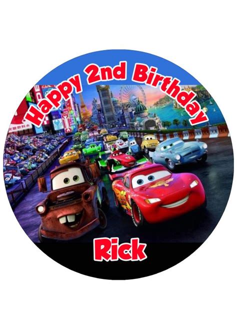 Cars Lightning Mcqueen Edible Cake Image Itty Bitty Cake Toppers