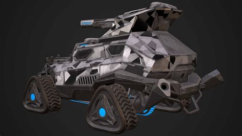 3D Model Sci Fi Armored Military Truck PBR VR AR Low Poly CGTrader