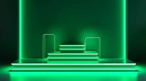 Exibi O De Produto Verde Neon D Minimalista Pano De Fundo De