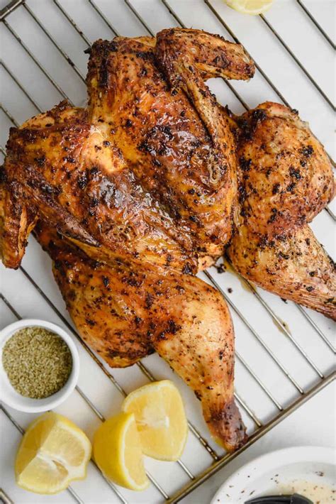 Spatchcocked Chicken Brined and Roasted - Real Greek Recipes