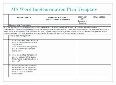 Software Implementation Project Plan Template