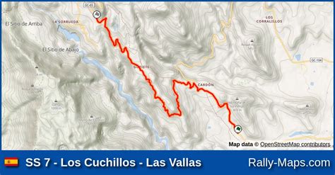 Ss Los Cuchillos Las Vallas Stage Map Rally De Maspalomas