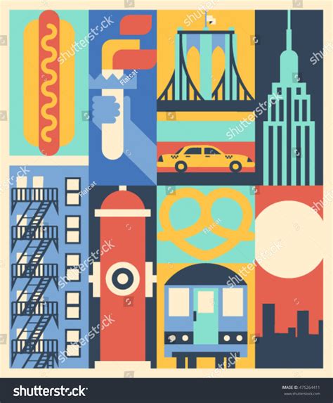 New York, Vector Background - 475264411 : Shutterstock