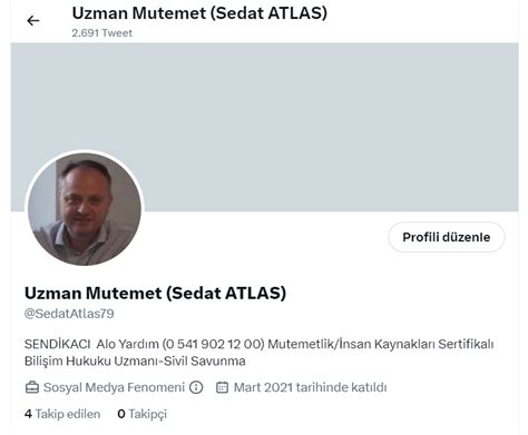 Uzman Mutemet Sedat ATLAS on Twitter arkadaşlar orda mısınız