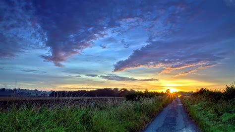 Wallpaper Sunlight Landscape Sunset Nature Reflection Sky Field