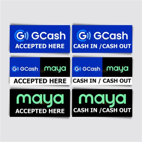 J And S Colors Gcash Maya Hanging Signage Lazada Ph