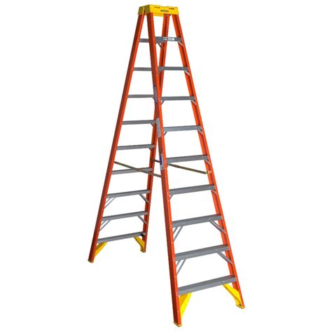 Werner Ft Fiberglass Type A Lbs Capacity Twin Step Ladder At