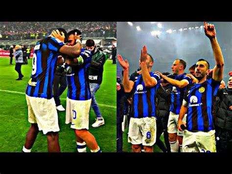 Inter Milan Celebrate After Winning Th Serea A Trophy In Ac Milan Vs