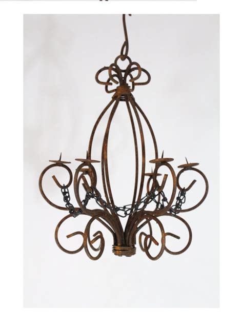 Wrought Iron Candle Chandelier Lighting Master