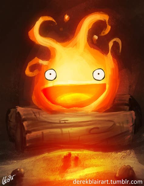 Today's Warm Up: Calcifer by derekblairart on DeviantArt