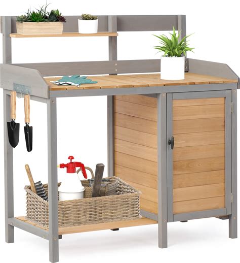 outdoor garden potting bench 3