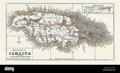 Jamaica map hi-res stock photography and images - Alamy