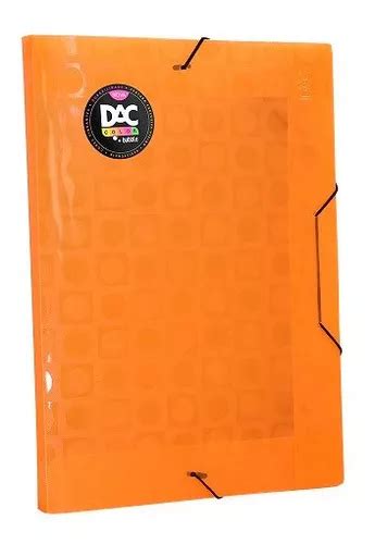 Carpeta Oficio DAC Color Bubble Naranja X Unidad MercadoLibre