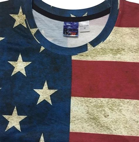 Streetwear 3 D Print Usa Flag Striped American Men T Rebelsmarket