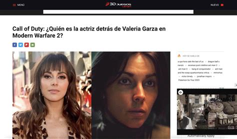 Call Of Duty ¿quién Es La Actriz Detrás De Valeria Garza En Modern