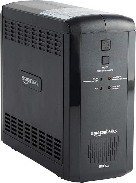 Amazon Basics Line Interactive Ups 1000va 550 Watt Surge Protector Battery Power Backup 9