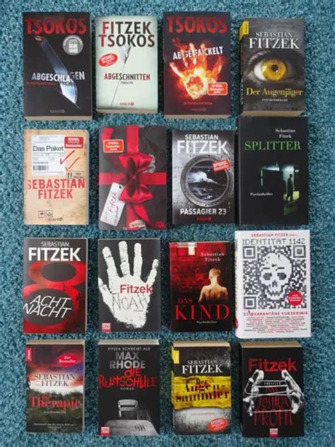 BÜCHERPAKET SAMMLUNG 16 Bücher Sebastian Fitzek Michael Tsokos Krimis