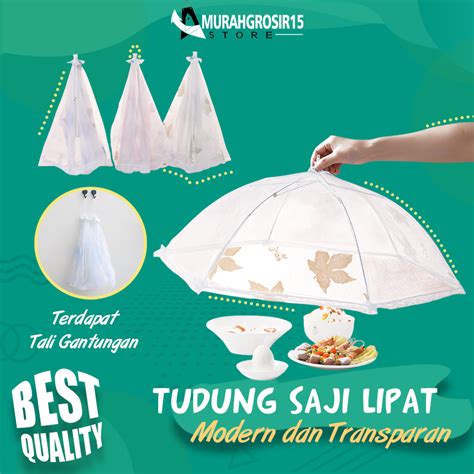 Jual Tudung Saji Lipat Cantik Penutup Makanan Lipat Tudung Saji Lipat