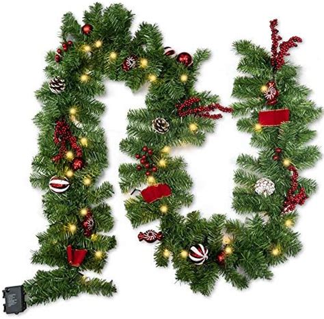 Amazon Dazzle Bright Ft Artificial Christmas Garland Led