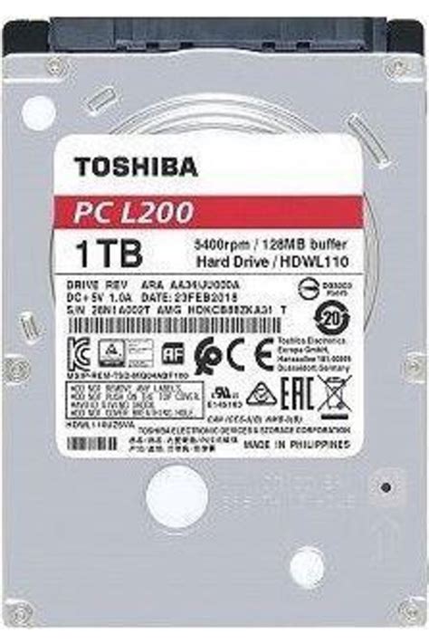 Toshiba Toshıba Hdwl110uzsva L200 2.5" 1tb 5400rpm 128mb Sata Notebook ...