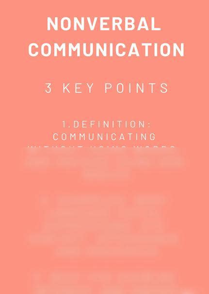 Solution Non Verbal Communication Studypool