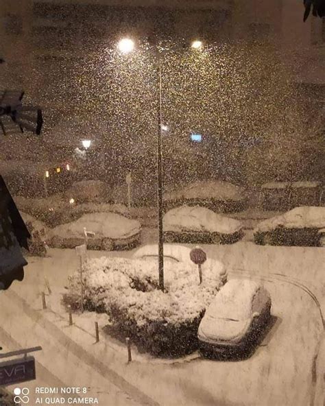 Gelo E Neve Si Abbattono In Grecia Forte Nevicata Su Atene E Tutta L