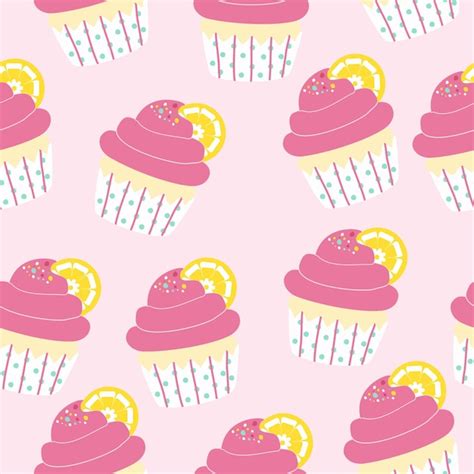 Cute Pink Cupcake Wallpaper