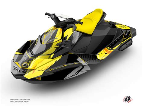 Seadoo Spark Jet Ski Kliff Graphic Kit Yellow Kutvek