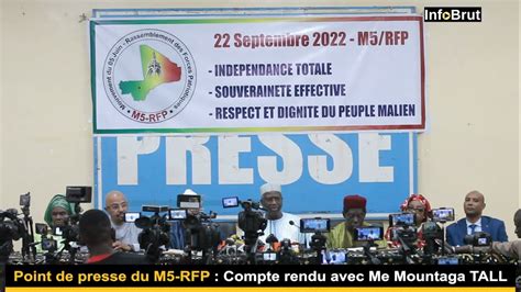 Point De Presse Du M5 RFP Compte Rendu Avec Me Mountaga Tall YouTube