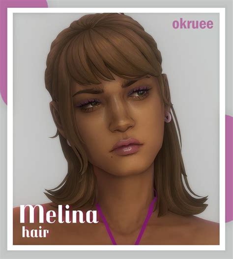 Melina Okruee Sims Hair Sims Sims 4