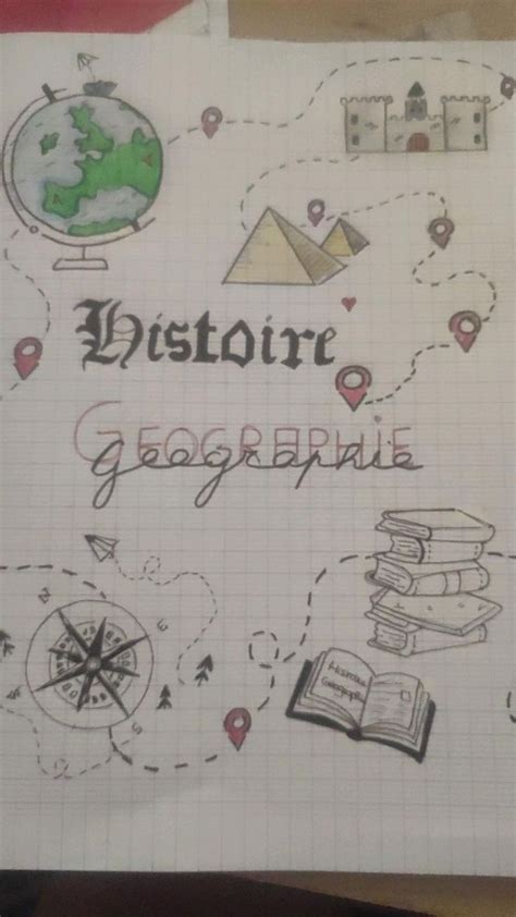 Page De Garde Histoire Tutoriel De Dessin Couvertures De Cahier