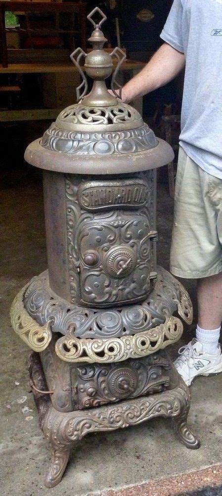 Antique Standard Oak Round Oak Cylinder Parlor Stove Heater O 14 Parlour Stove And Rounding