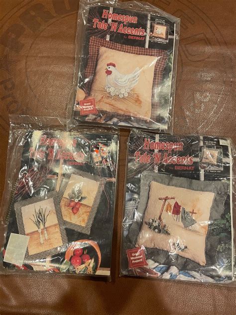 Bernat Home Spun Tole N Accents Set Of Fabric Painting Kits New