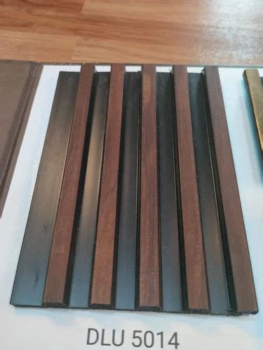 PVC Brown Rectangular Louvered Panels For Office 8X3feet LXW At Rs