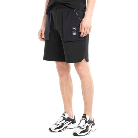 PUMA X First Mile Double Knit Cargo Shorts Black 532343 01 Solesense