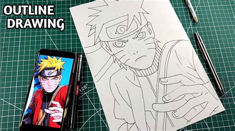 How To Draw Naruto Ll Outline Drawing Naruto Uzumaki Anime Drawing