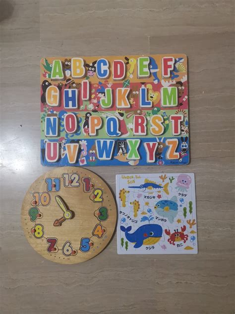 Melissa And Doug Jumbo Abc Alphabet Wooden Chunky Puzzle Clock Puzzle