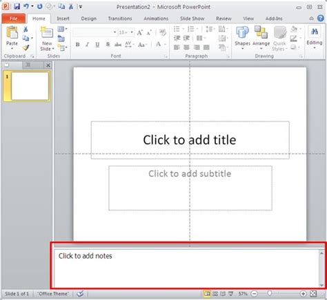 Notes Pane In Powerpoint 2010 For Windows