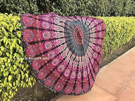 Amazon Raajsee Mandala Round Beach Tapestry Hippie Boho Beach