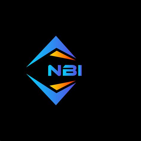 NBI abstract technology logo design on Black background. NBI creative ...