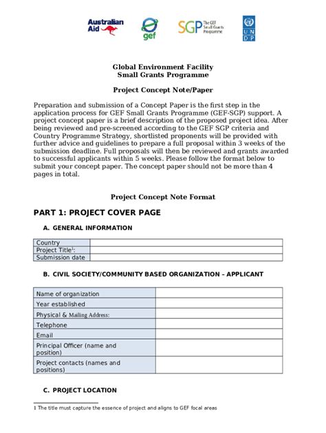 311028085 Gef Sgp Project Template And Preparation Doc Template