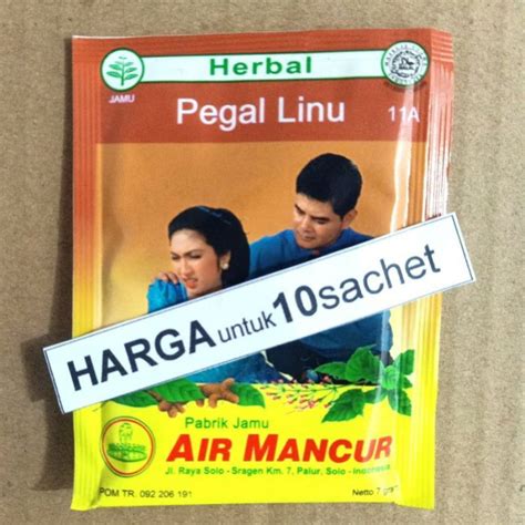 Jual Air Mancur Jamu Pegal Linu Isi 10 Sachet Shopee Indonesia