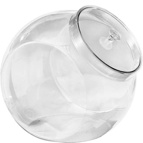 CLEAR Plastic Candy Jar 7 1/4in x 5 3/4in | Party City