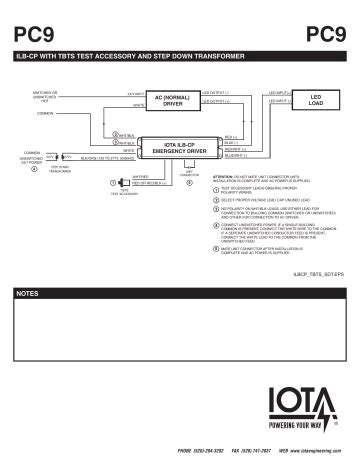 Iota Ilb Cp He Emergency Driver Wiring Diagram Manualzz