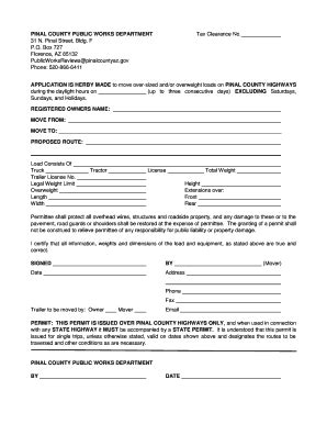 Fillable Online Pinalcountyaz Form Pinal County Fax Email Print